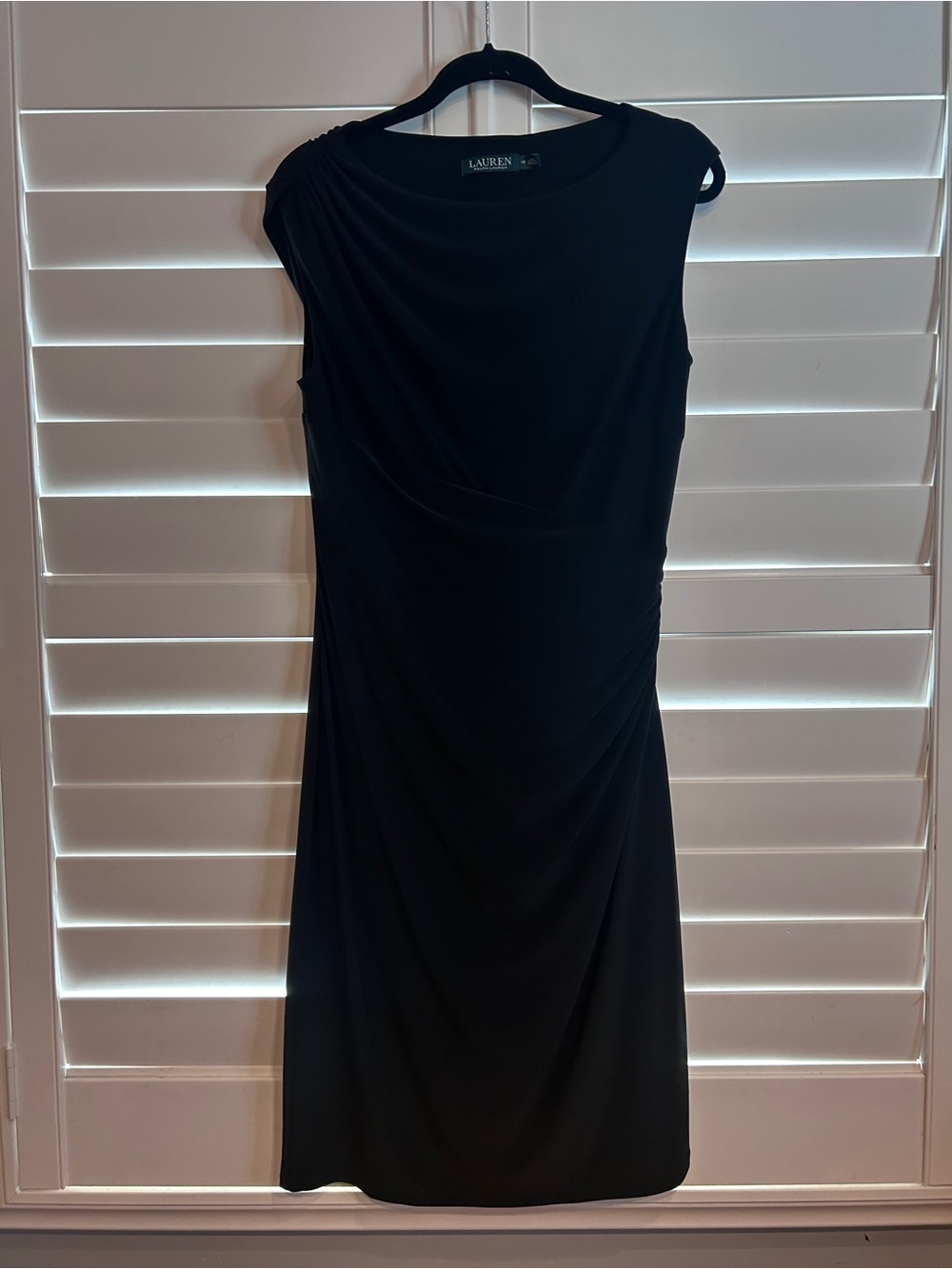 Lauren Ralph Lauren Classic Knit Sleeveless Shift Dress Black Size 12